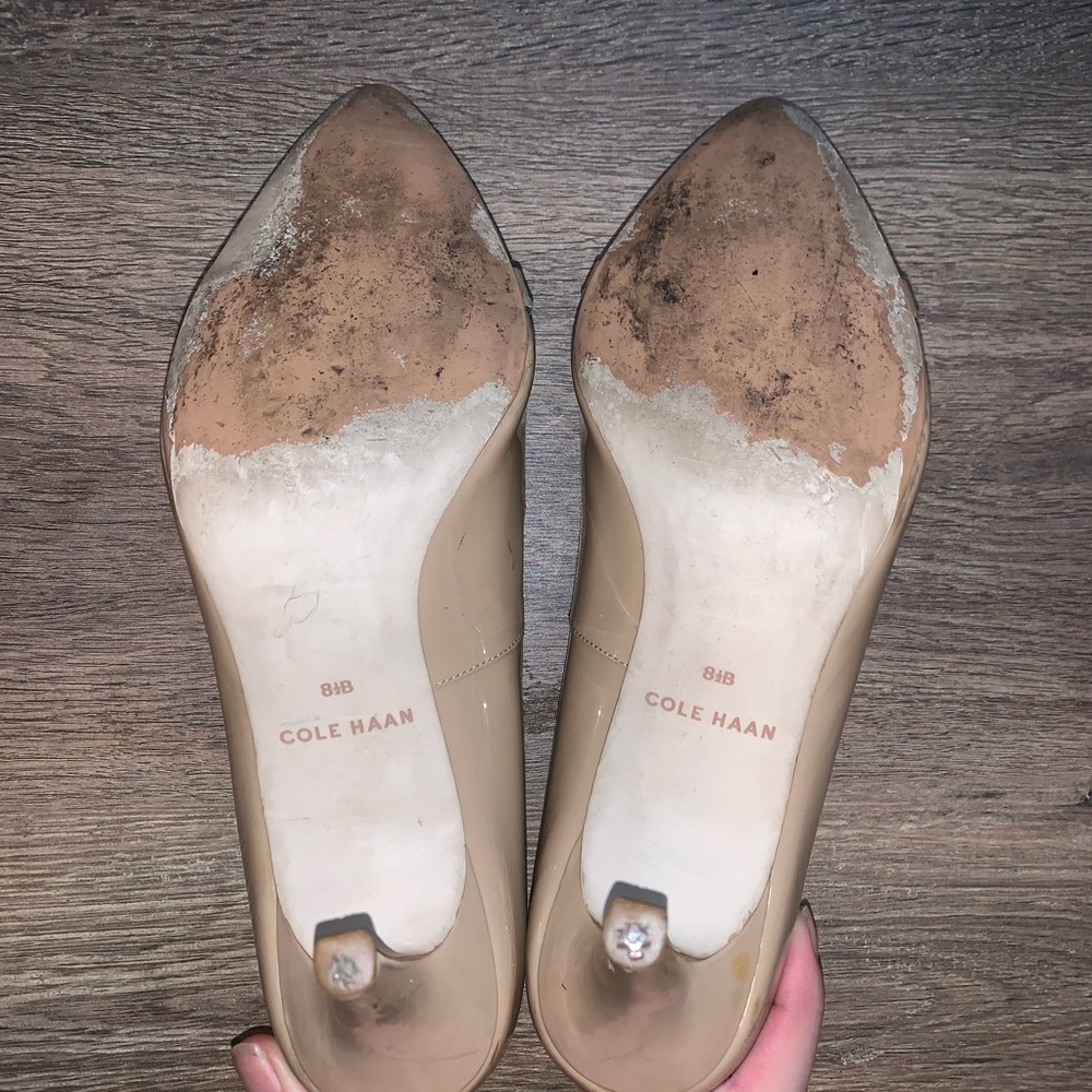 Cole Haan Nude Bow Heels Size 8.5 - Picture 7 of 8
